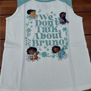 Disney White and Blue Tank Top with Playful Graphics Size 7/8 and 14/16 NWT
